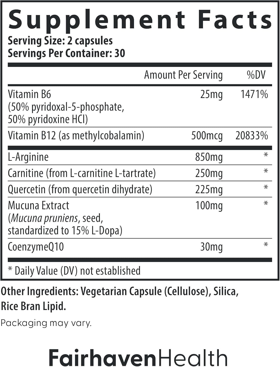 Fairhaven Health MotilityBoost for Men – Male Fertility Supplement with L-Carnitine, CoQ10 and B Vitamins (60 Capsules) - görsel 4