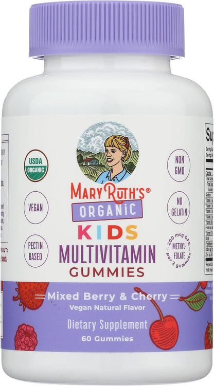 MaryRuth's Children's Multivitamin Gummies - 1 Month Supply (60 Count) - Ages 4+ - Vegan
