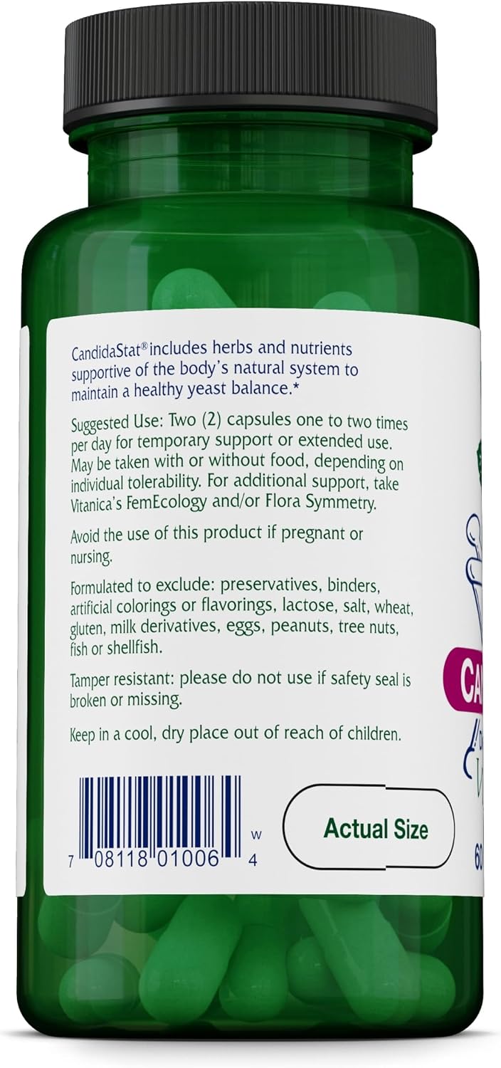 Vitanica Candidastat - Balanced Support - Vegan, 60 Capsules - görsel 3