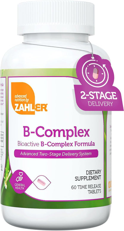 Zahler B-Complex Vitamins - Advanced 2-Stage Delivery System - 120 Tablets