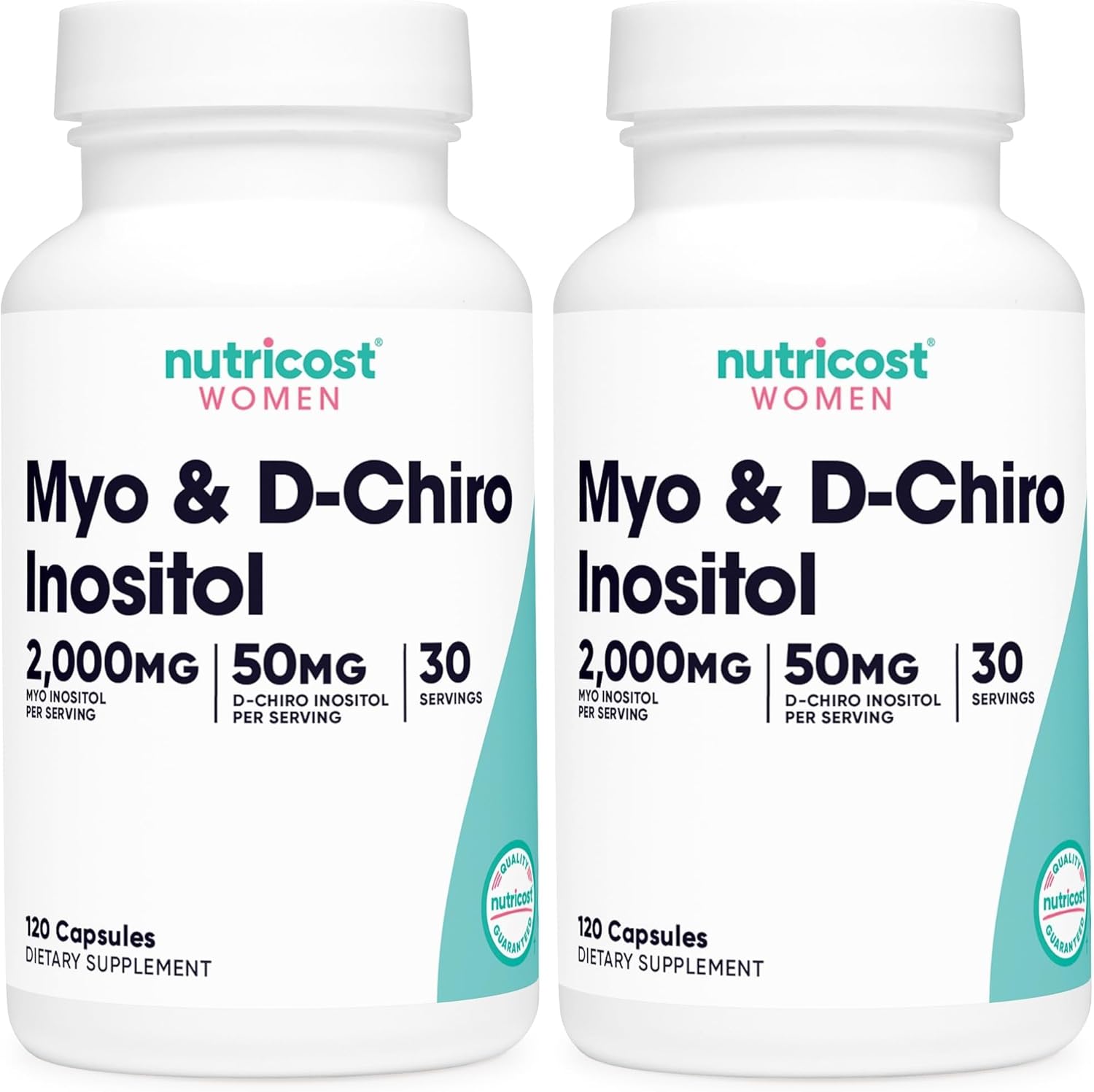 Nutricost Myo Inositol & D-Chiro Inositol for Women 2000 mg, 120 Capsules, 2000 mg Myo & 50 mg D-Chiro Per Serving, 30 Servings, Vegetarian-Friendly, Non-GMO & Gluten-free - görsel 9