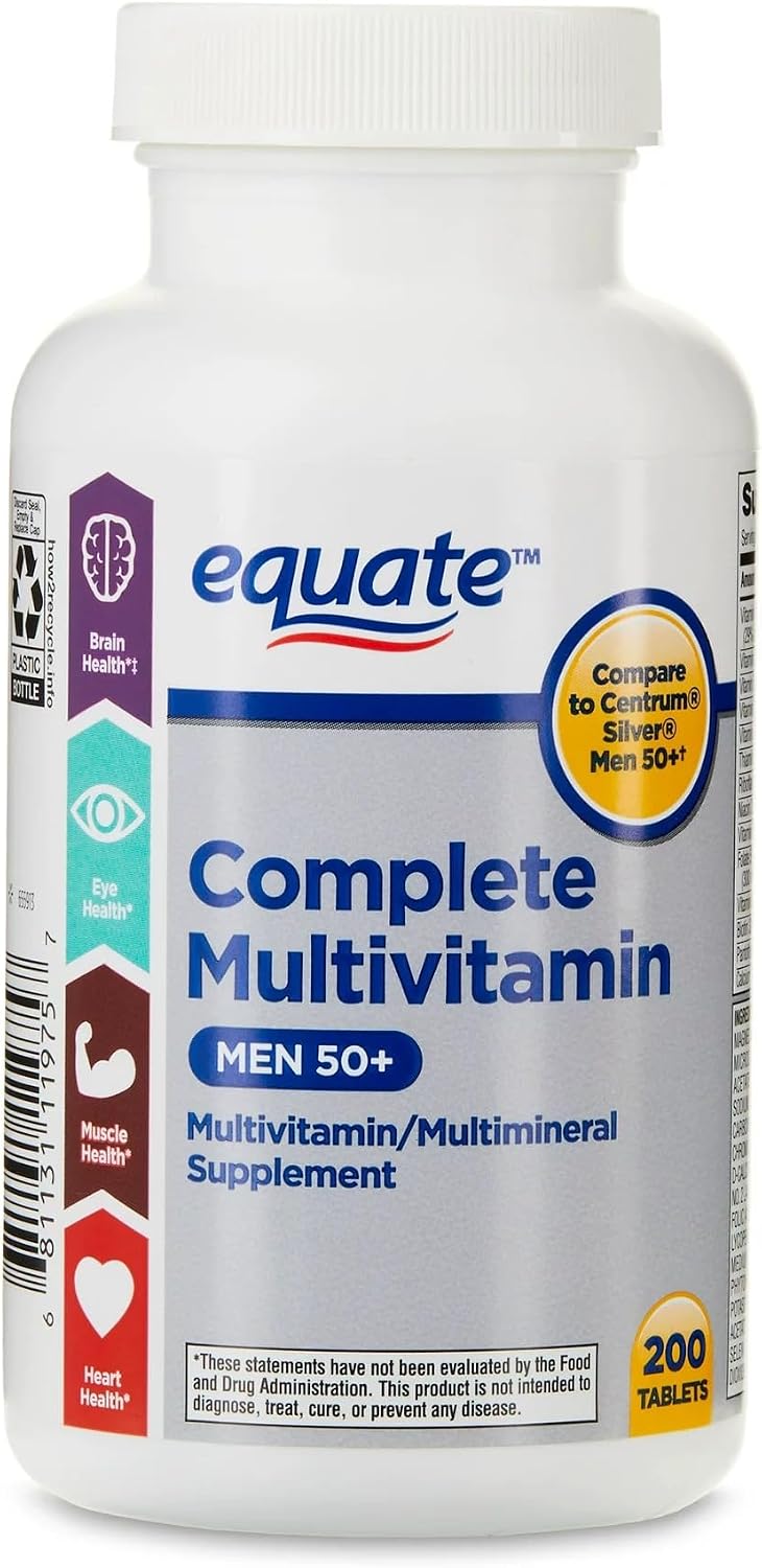 ikj Complete Multivitamin/Multimineral Supplement Tablets, Men Over 50, 200 Tablets - görsel 1