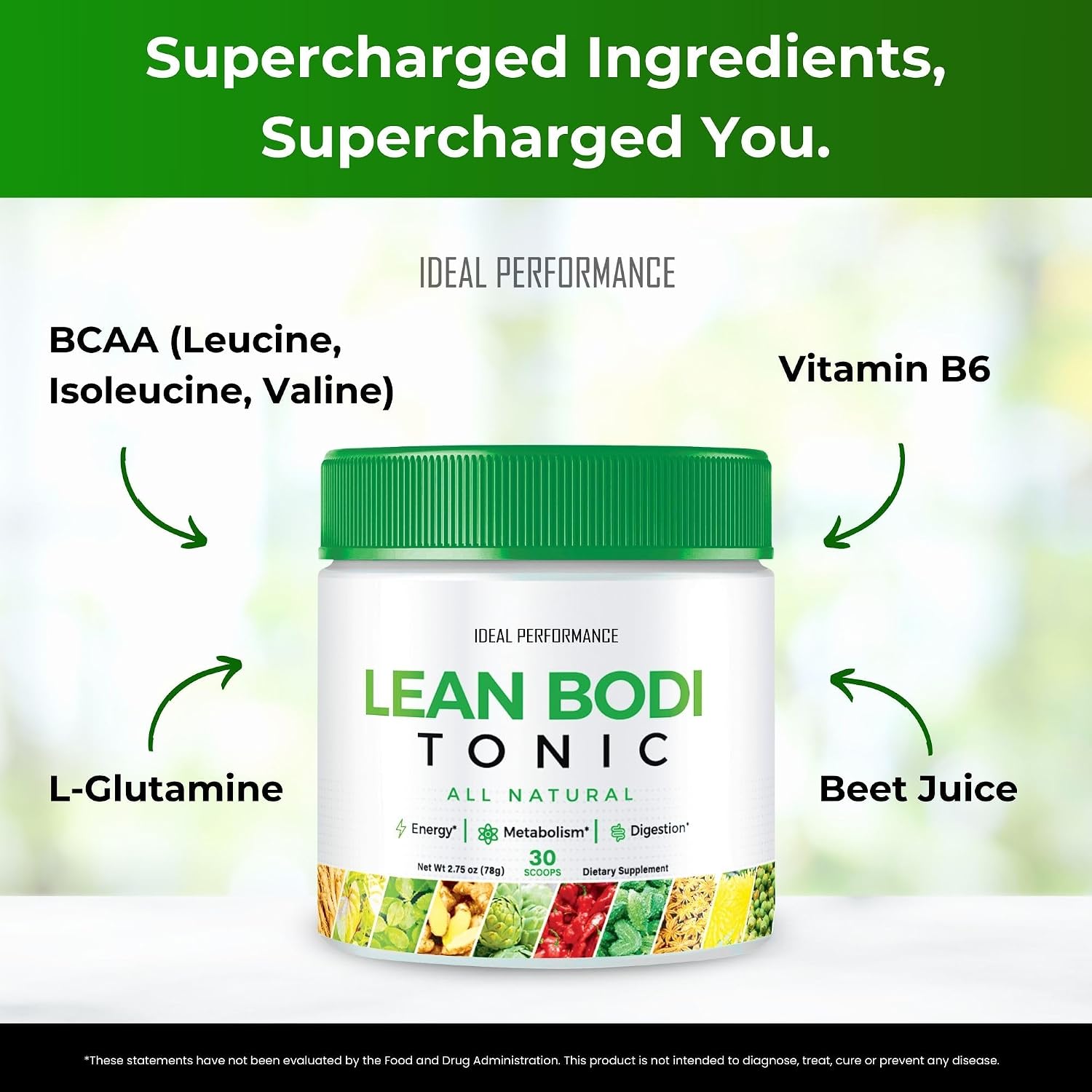 Lean Bodi Tonic Powder - Maximum Strength Official Formula with Vitamin B6 and BCAA - görsel 6