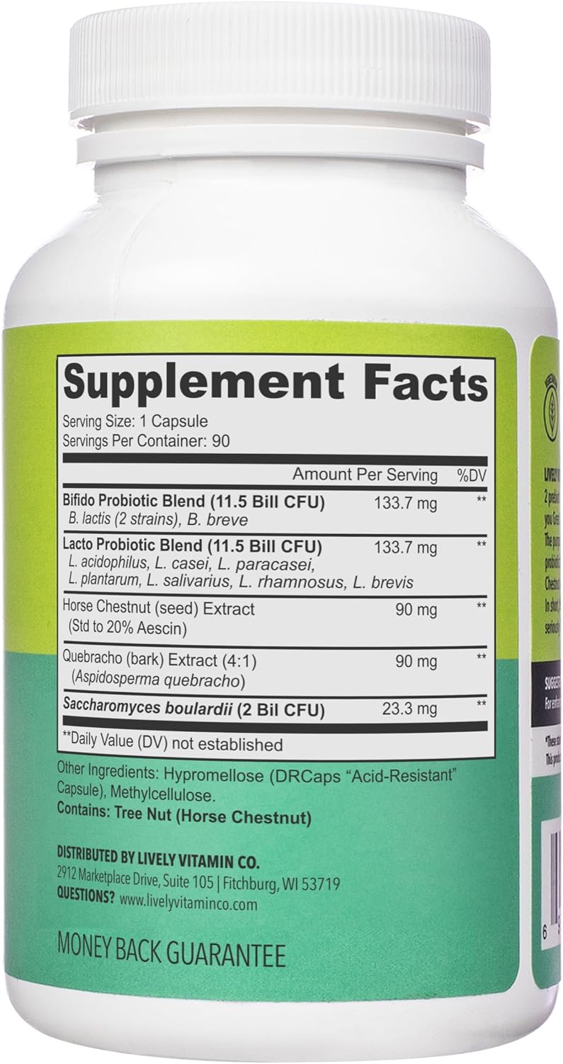 Lively Vitamin Co. Great Guts Probiotic - 25 Billion CFU - 90 Capsules - görsel 2