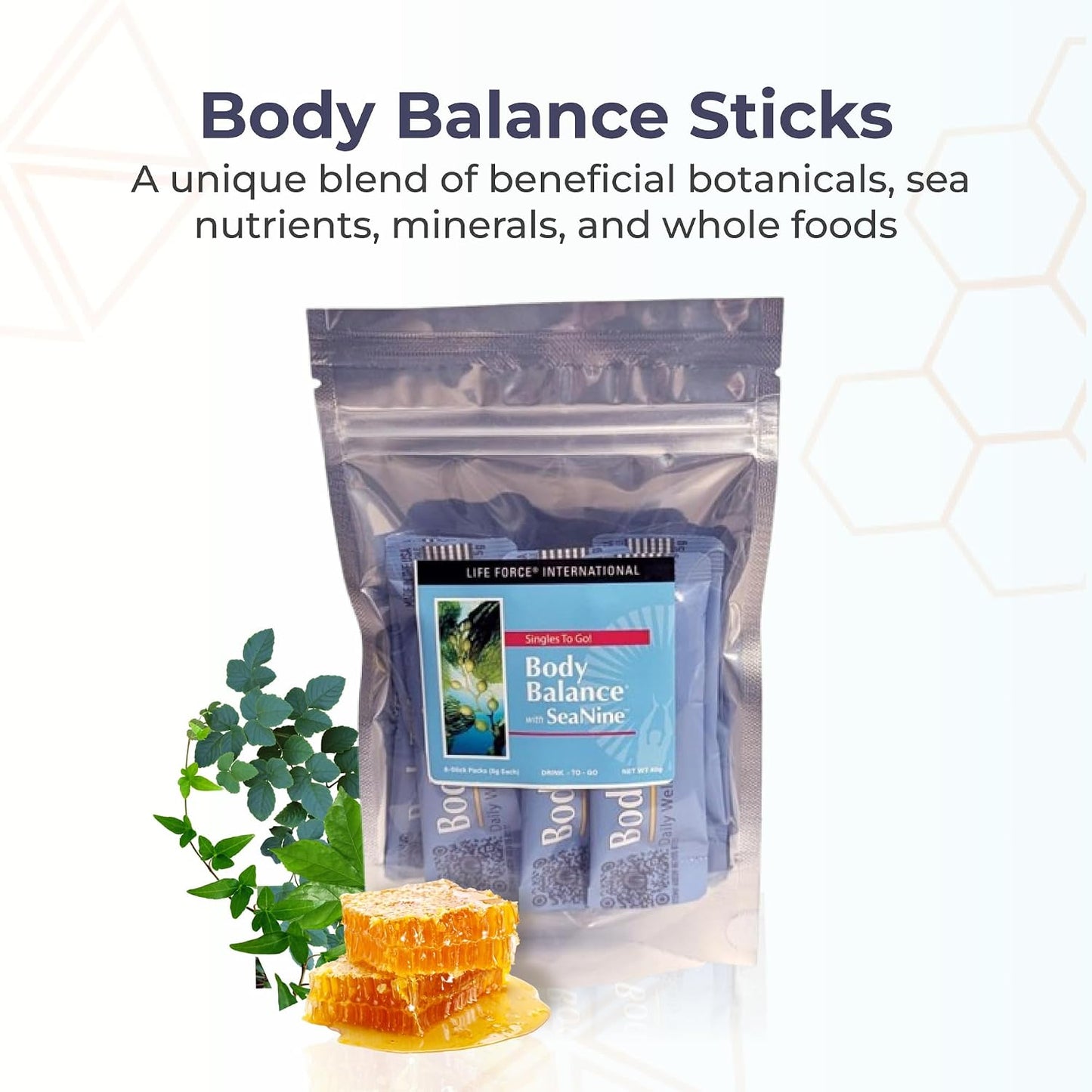 Youngevity Body Balance Sticks Land & Sea Plant Based Nutrition with 75+ Nutrients, 8 Stick Packs - görsel 2