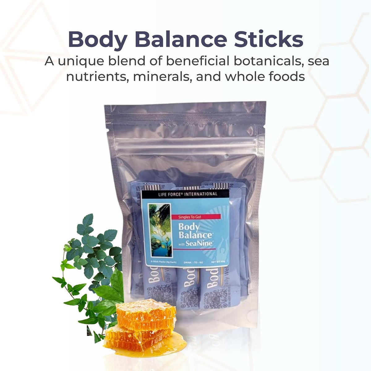 Youngevity Body Balance Sticks Land & Sea Plant Based Nutrition with 75+ Nutrients, 8 Stick Packs - görsel 2