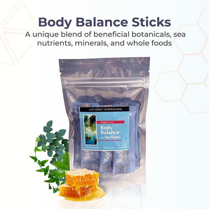 Youngevity Body Balance Sticks Land & Sea Plant Based Nutrition with 75+ Nutrients, 8 Stick Packs