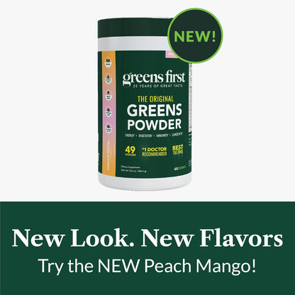Greens First Original Greens Powder - Peach Mango, 60 Servings