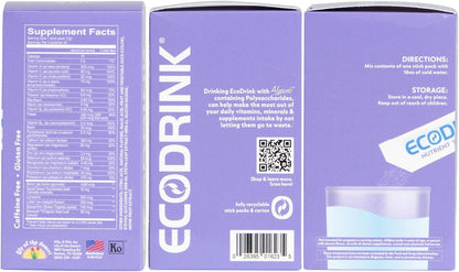 Lily of The Desert EcoDrink Nutrient Support Hydration Packets (3 Flavours) – Naturally Sweetened Multivitamin Electrolyte Mix with Aloe, 24 Stick Packs per Box, 7g Each