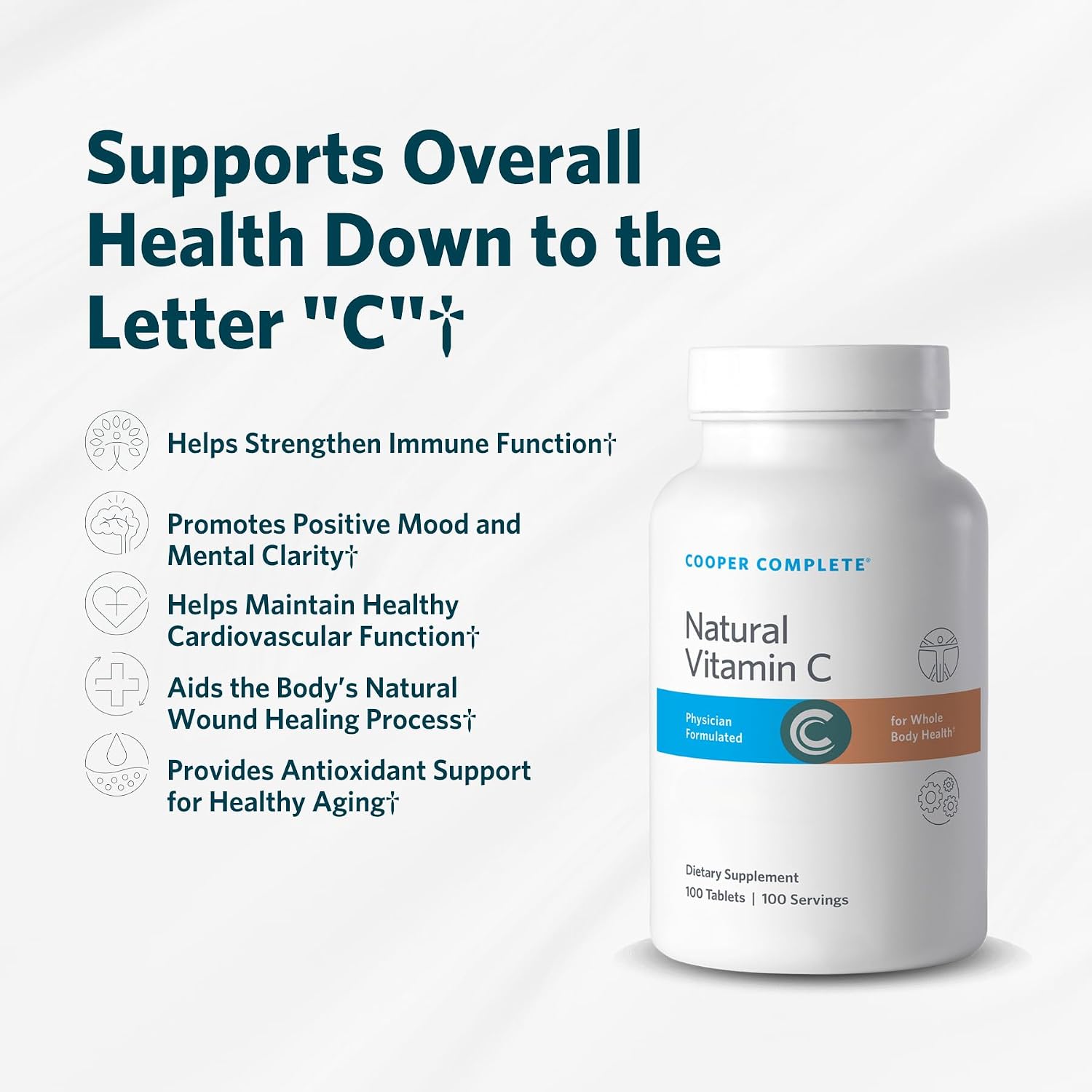 Cooper Complete Natural Vitamin C 1000 mg – 100 Tablets - görsel 4