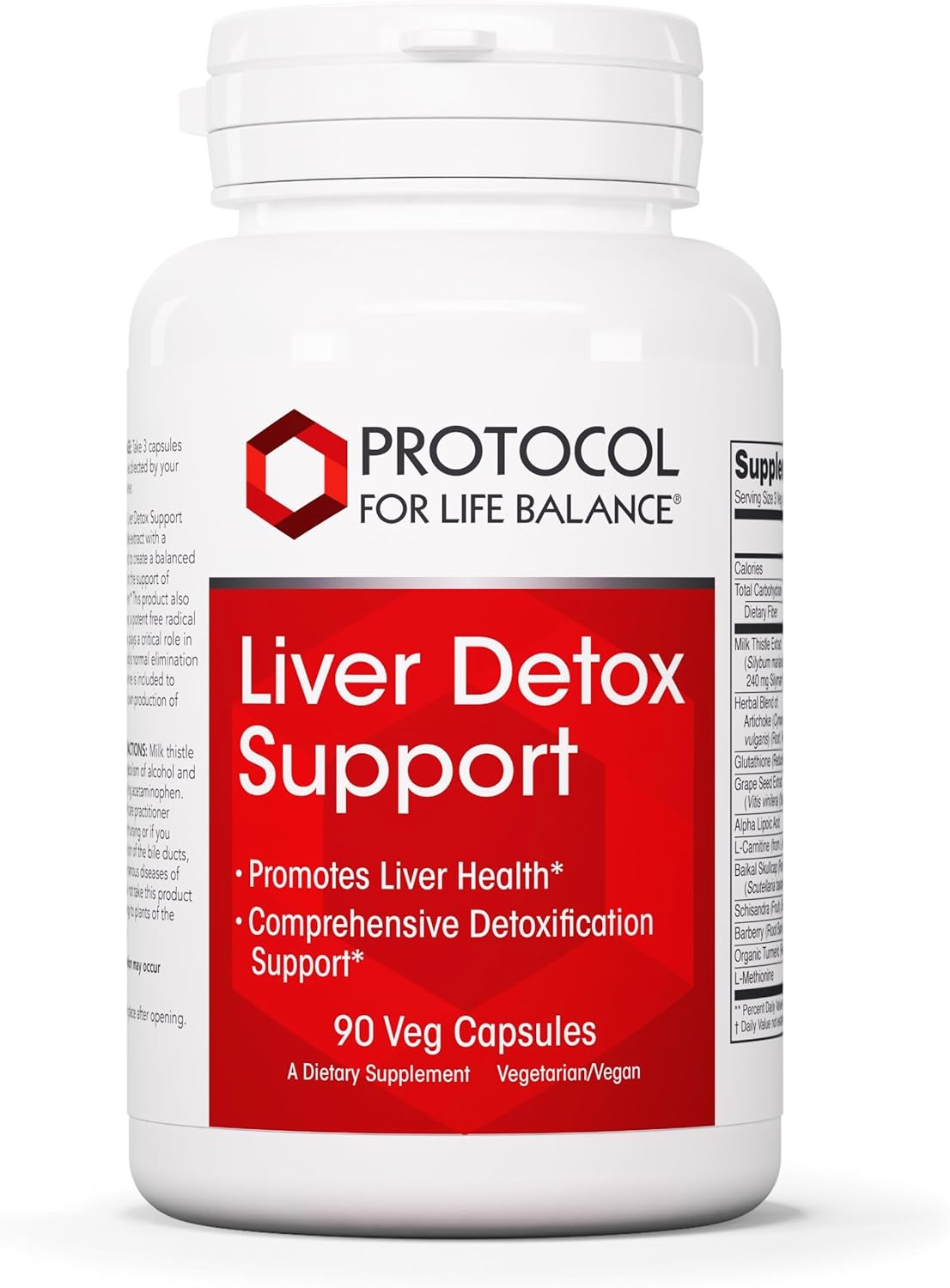 PROTOCOL FOR LIFE BALANCE Liver Detox Support - Milk Thistle and Glutathione - 90 Veg Capsules - görsel 1