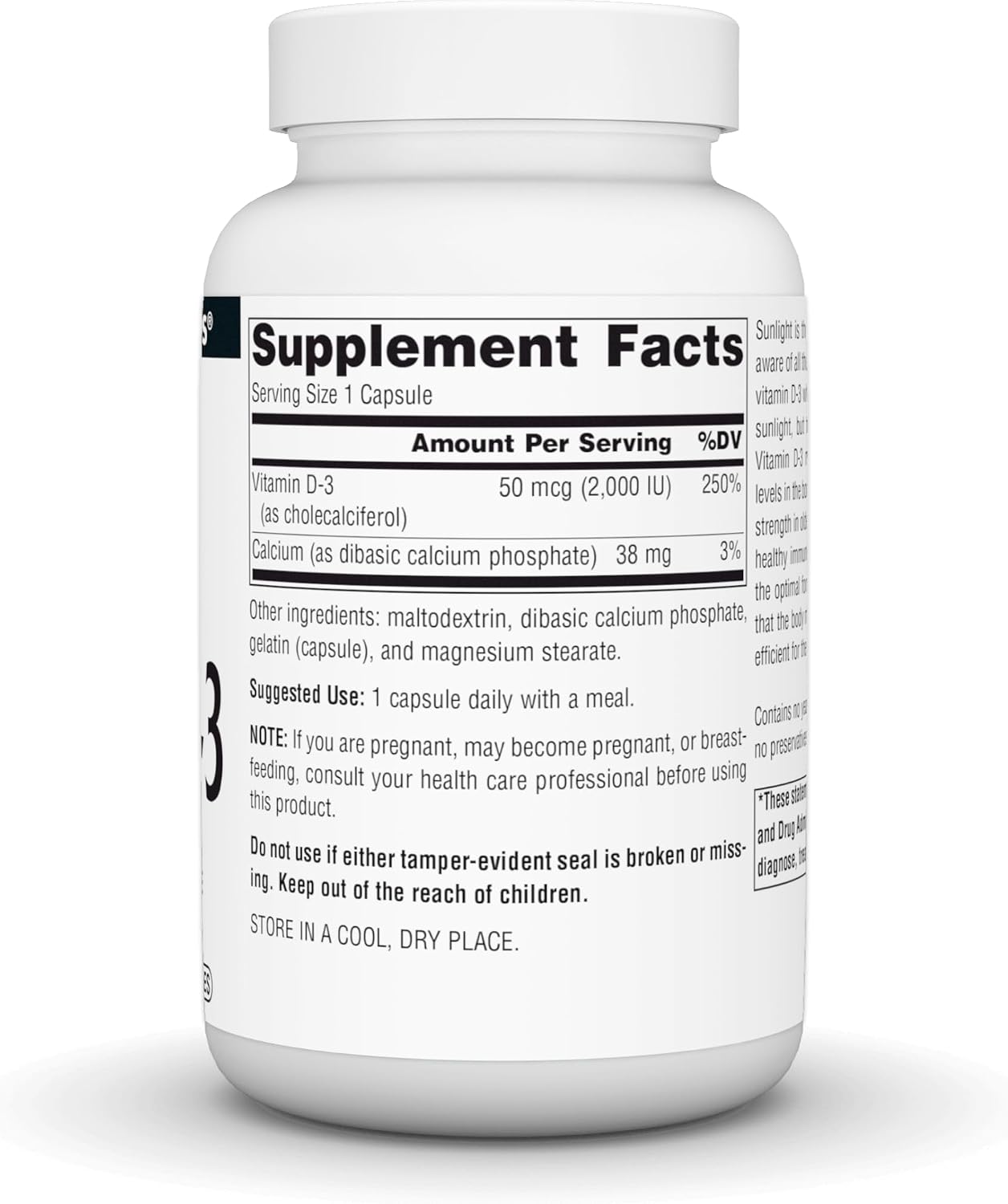 Source Naturals Vitamin D3 2000 IU - 200 Capsules - görsel 3