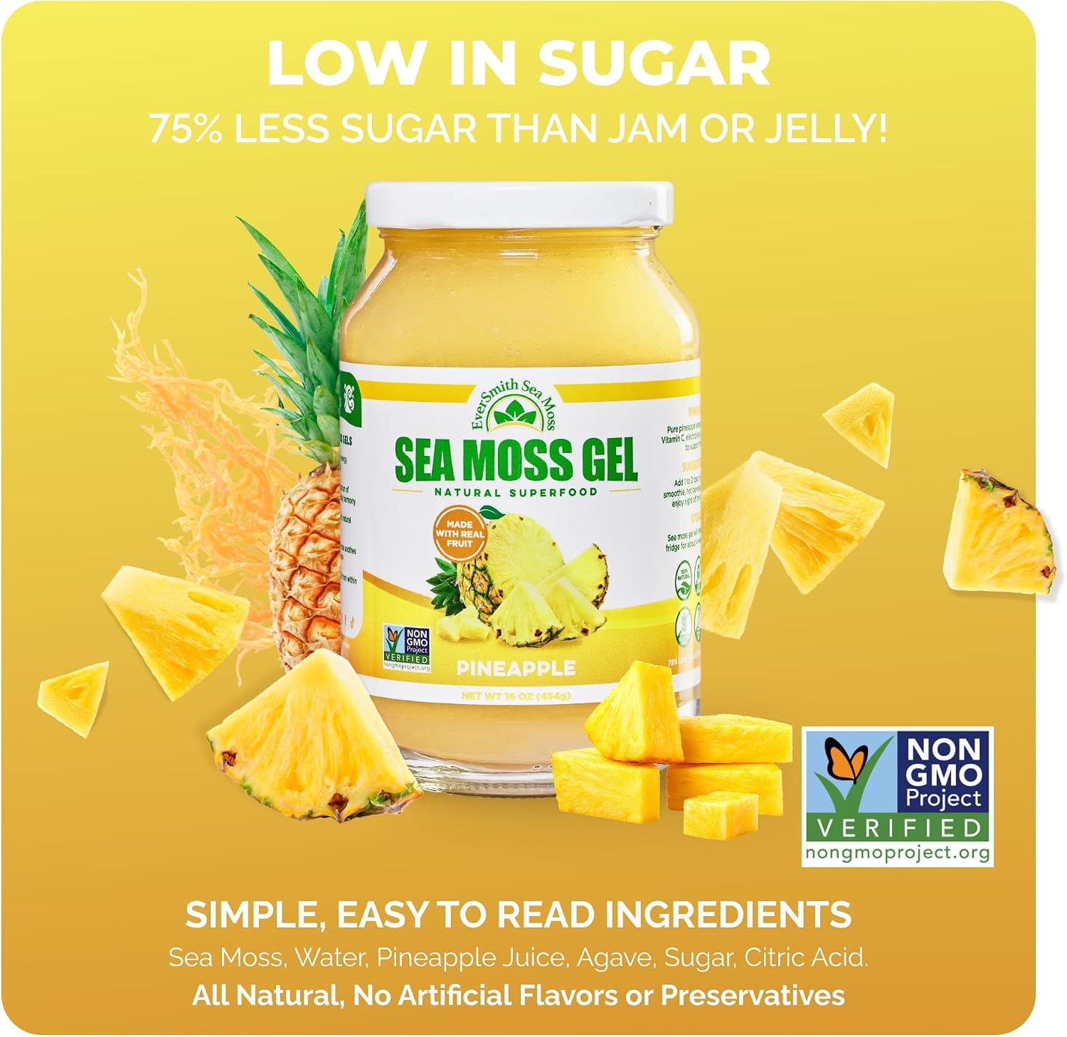 Wildcrafted Irish Sea Moss Gel – Pineapple Flavour – 1 Jar - görsel 7