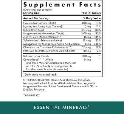 Michael's Health Naturopathic Programmes Essential Minerals - 240 Vegetarian Tablets