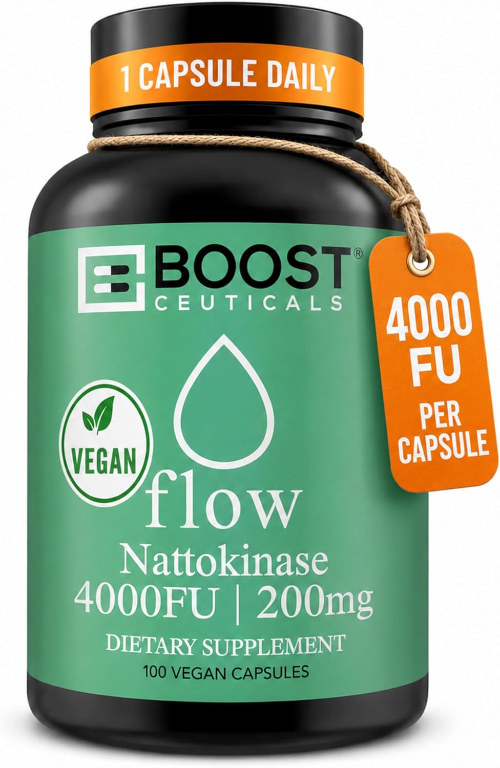 BoostCeuticals Nattokinase 4000 FU - 100 Vegan Capsules - görsel 1
