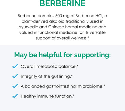 Rootcology Berberine HCl - Natural Plant Alkaloid Supplement, 120 Capsules