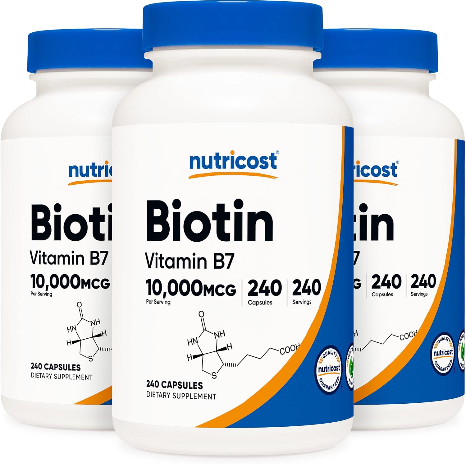 Nutricost Biotin (Vitamin B7) 10,000 µg (10 mg) Supplement, 240 Capsules – Vegetarian, Gluten-free, Non-GMO - görsel 10