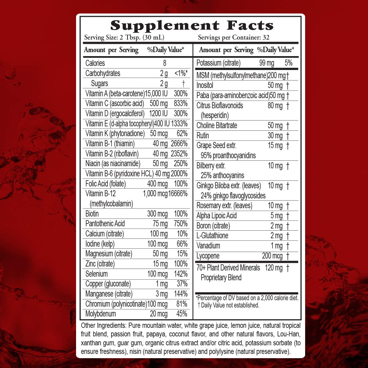 Buried Treasure Active 55 Plus Daily Vitamins, Minerals, Antioxidants & Herbal Blend – 946 ml (Pack of 4) - görsel 2