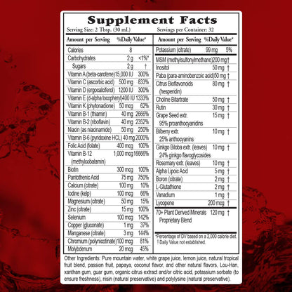 Buried Treasure Active 55 Plus Daily Vitamins, Minerals, Antioxidants & Herbal Blend – 946 ml (Pack of 4)