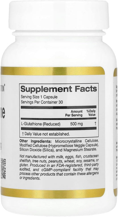 California Gold Nutrition L-Glutathione – Detoxification Support: It plays a key role in the liver's phase II – Image 2