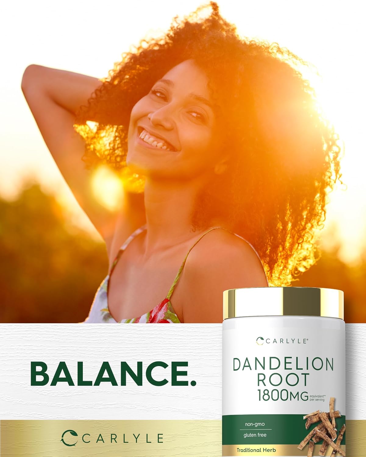 Carlyle Dandelion Root Extract | 300 Capsules | Herbal Supplement | Taraxacum Officinale | Non-GMO and Gluten-free - görsel 6
