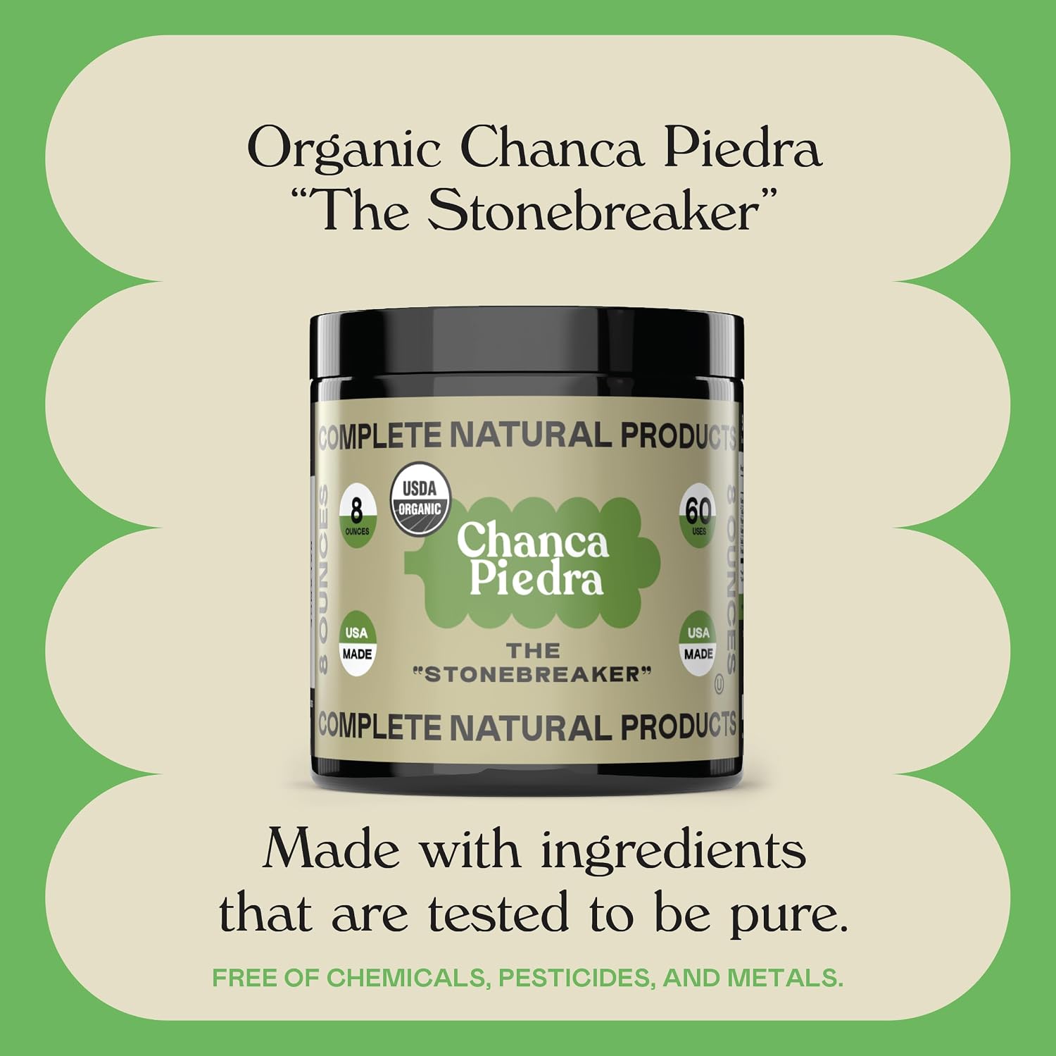 Complete Natural Products Chanca Piedra Organic Powder - Kidney and Gallbladder Support (227 g) - görsel 8