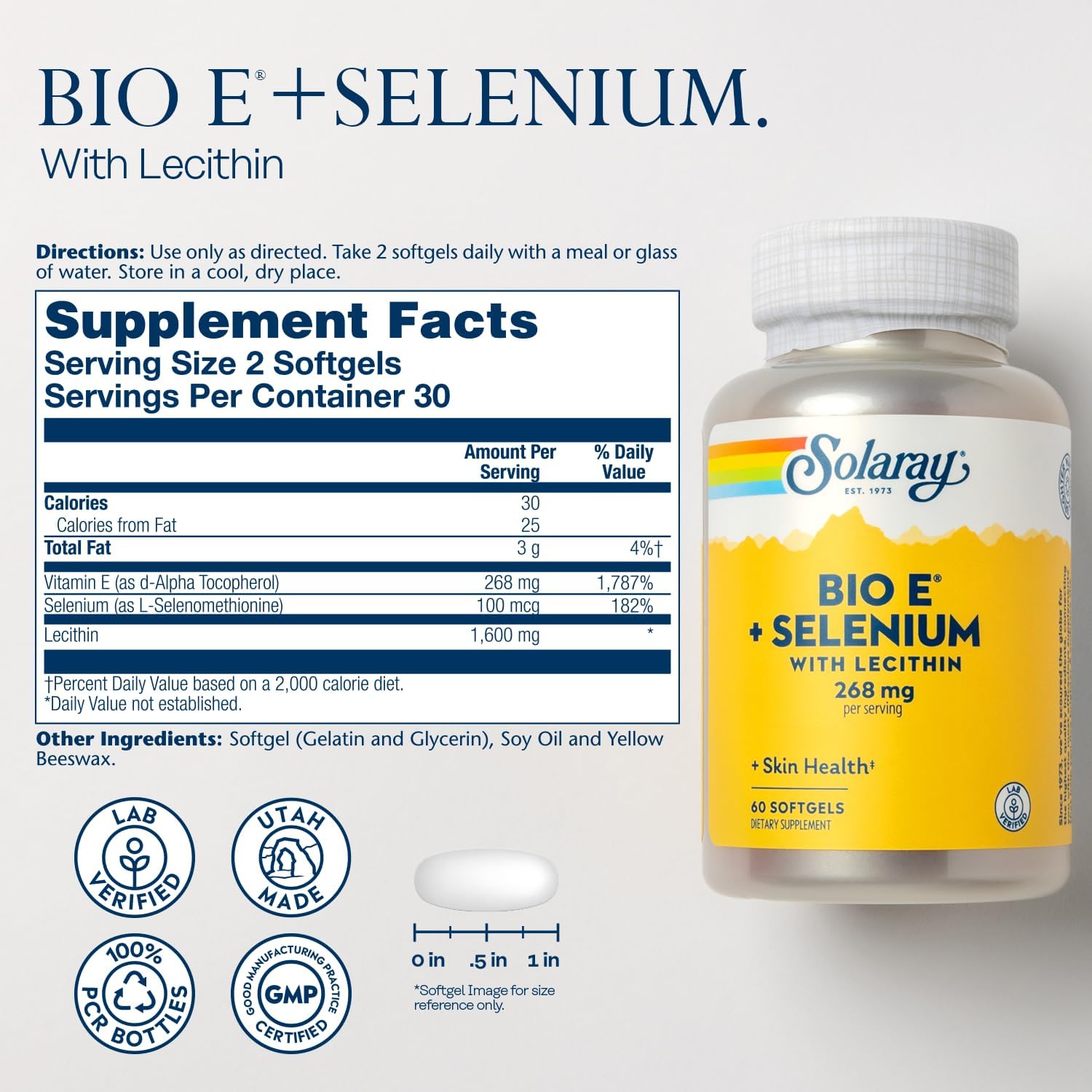 SOLARAY Bio Vitamin E with Selenium - görsel 2