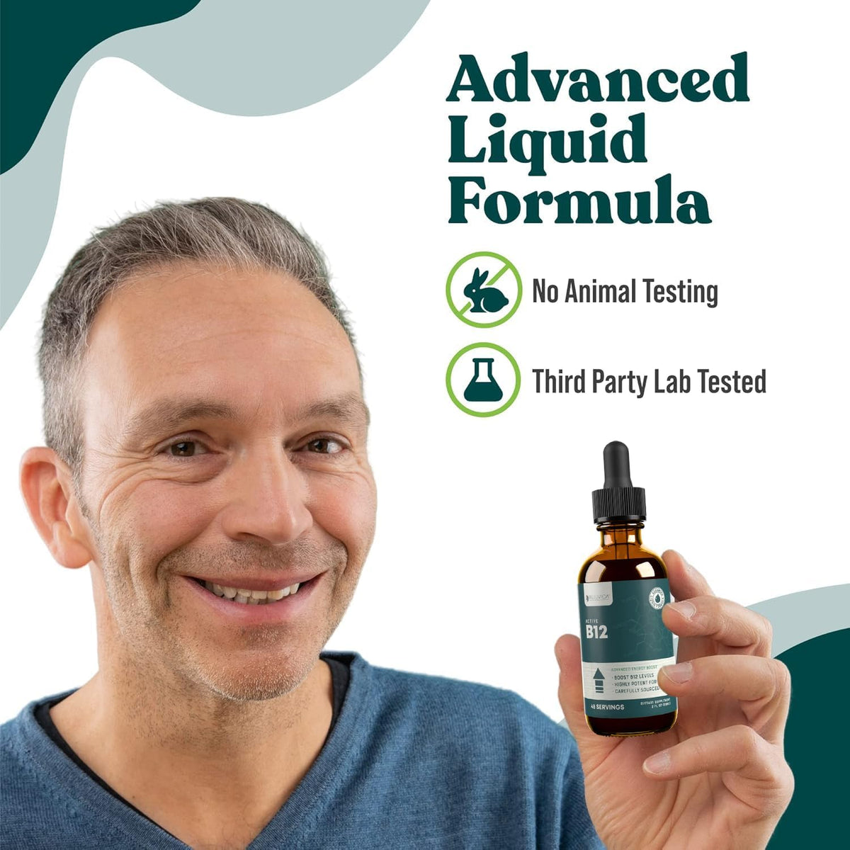 Rejuvica Health Active B-12 Liquid Supplement – Supports Energy and Healthy Nervous System – 3 Pack - görsel 4