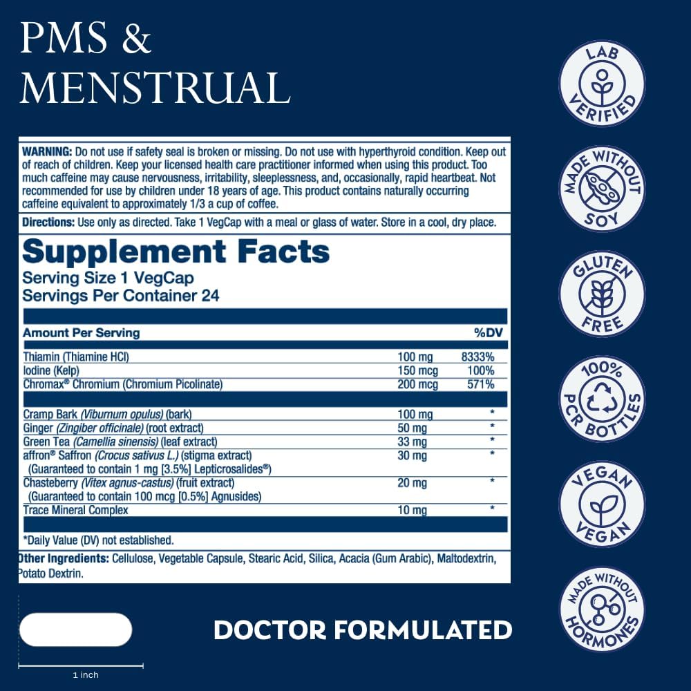 Solaray PMS & Menstrual Support – 24 VegCaps - görsel 2