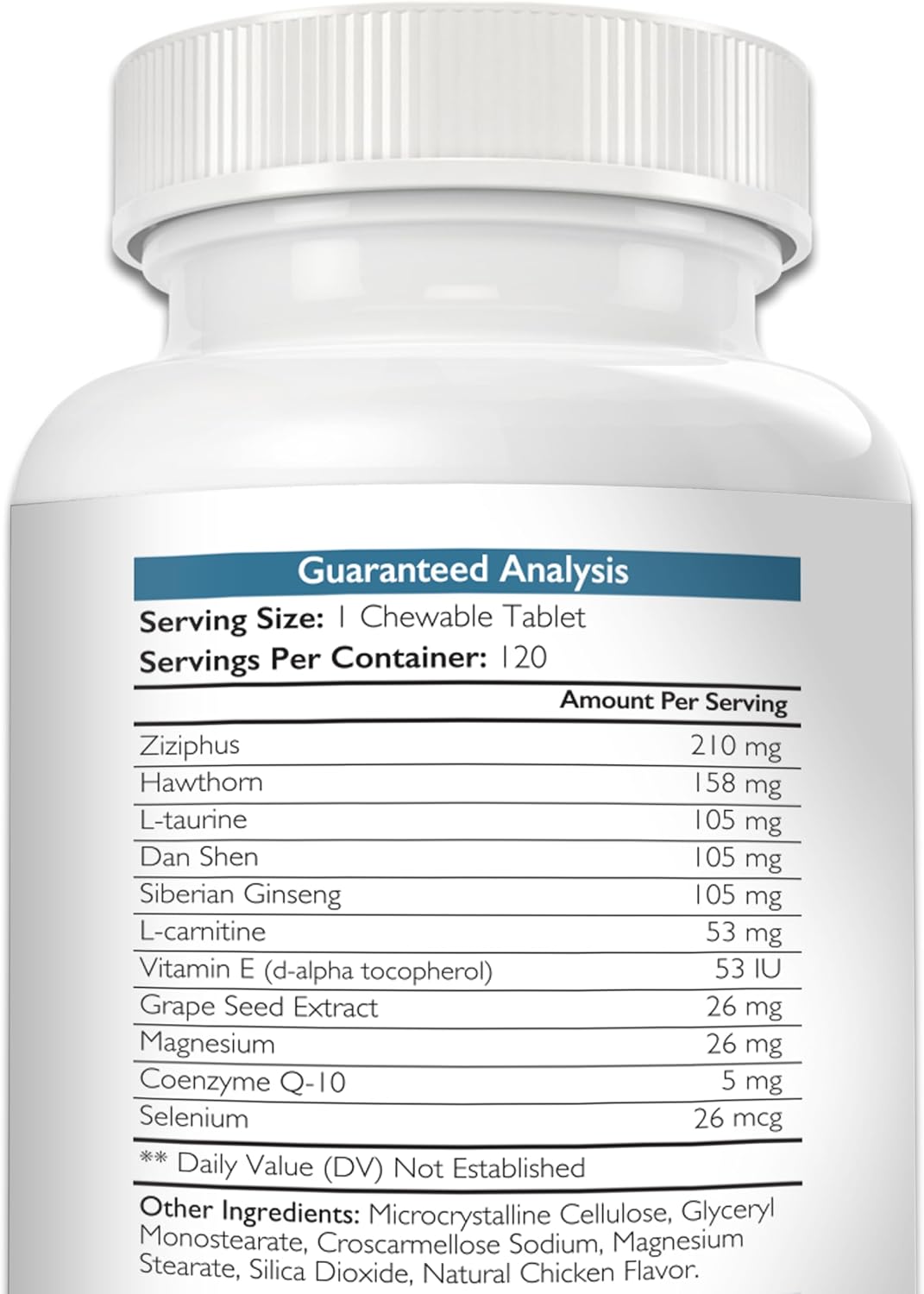 Cardio Support for Dogs Plus Antioxidant, L-Carnitine, L-Taurine, with Coenzyme Q10 and Vitamin E, Supports a Healthy and Strong Dog Heart, 120 Chewable Tablets - görsel 9