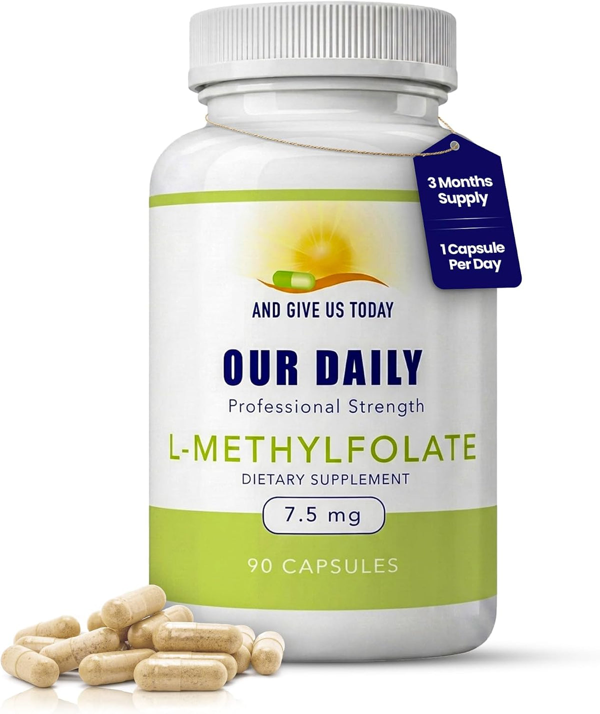 Our Daily Vites L-Methylfolate 7.5 mg – Active 5-MTHF Food Supplement – 90 Capsules - görsel 1