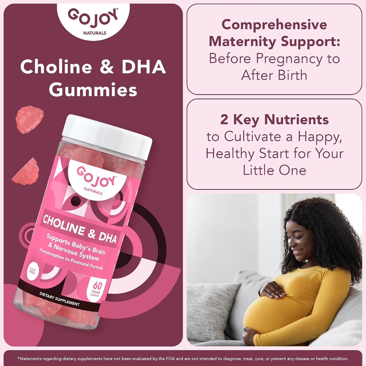 GOJOY NATURALS Prenatal Gummies with Choline & DHA - görsel 5