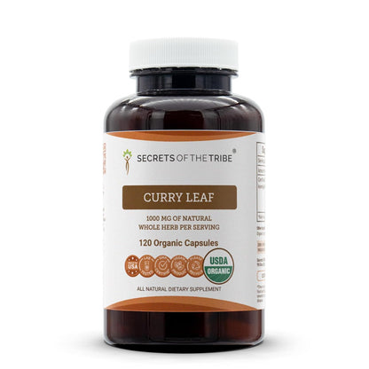 Secrets of the Tribe Curry Leaf USDA Organic Capsules - Certified Organic Herbal Supplement, 60 Capsules