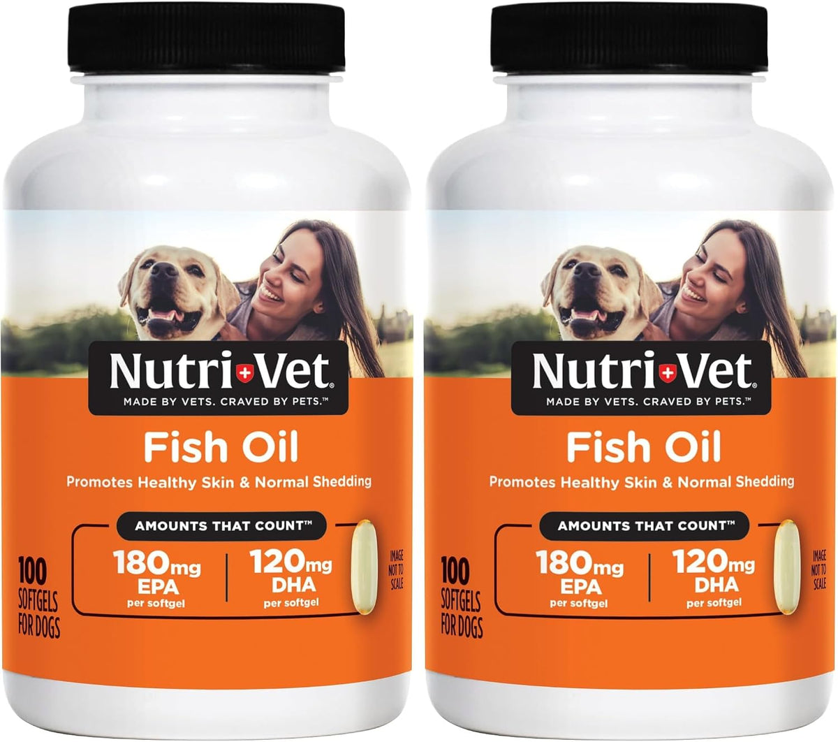 Nutri-Vet Fish Oil Supplement for Dogs – Omega-3 EPA DHA, 100 Softgels - görsel 8