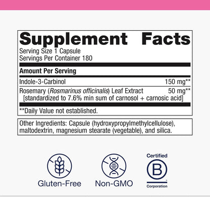 Metagenics Meta Indole-3-Carbinol Supplement - 180 Capsules