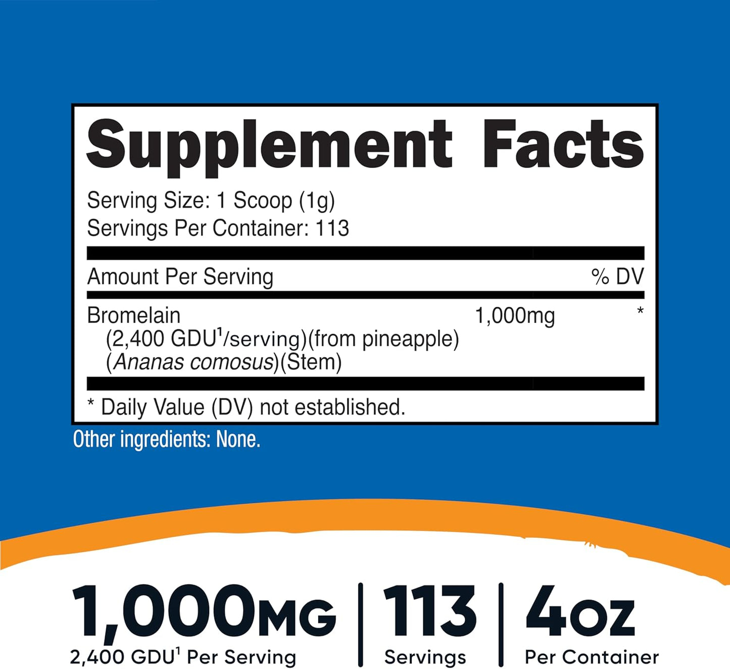 Nutricost Bromelain Powder 4 oz - Non-GMO, Vegetarian, Gluten-free - görsel 2