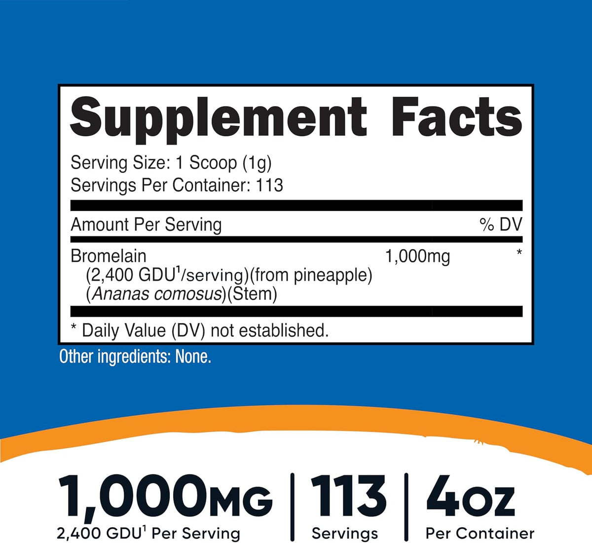 Nutricost Bromelain Powder 4 oz - Non-GMO, Vegetarian, Gluten-free - görsel 2