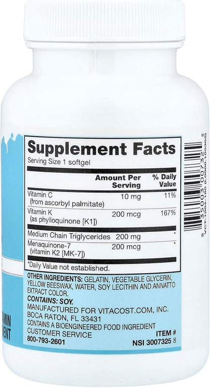 Vitacost Vitamin K Complex, 180 Softgel Capsules