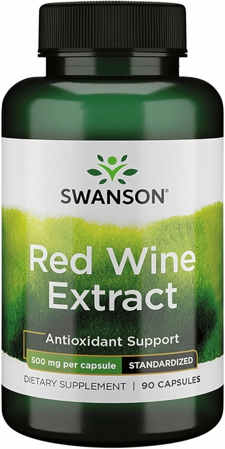 Swanson Red Wine Extract 500 mg 90 Capsules - görsel 1