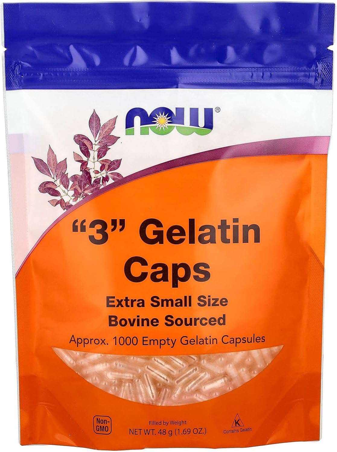 Now Foods Empty Gel Caps Size #3, 1000 Count - görsel 1