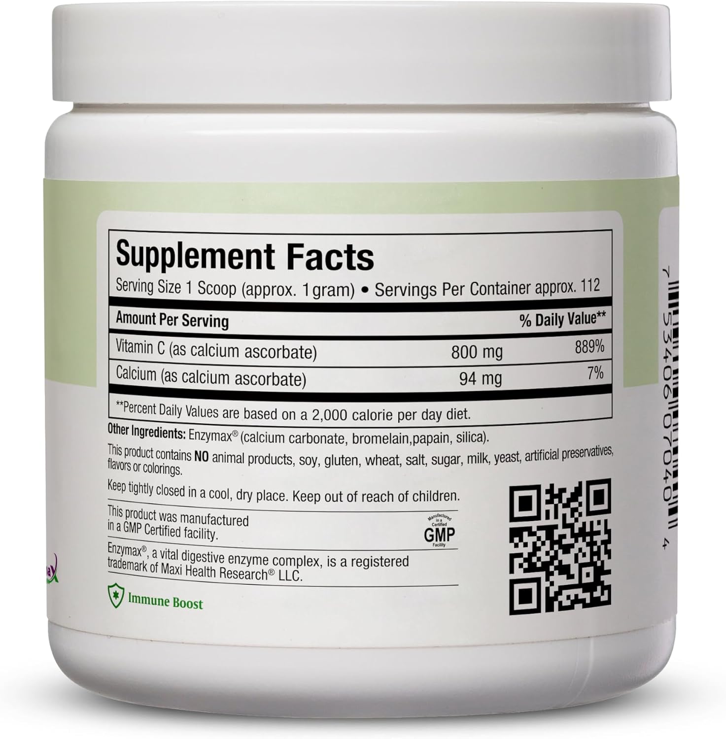 Maxi Health Buffered Vitamin C Powder – Gentle, Stomach-Friendly High Strength Immune Support, 113 g - görsel 2