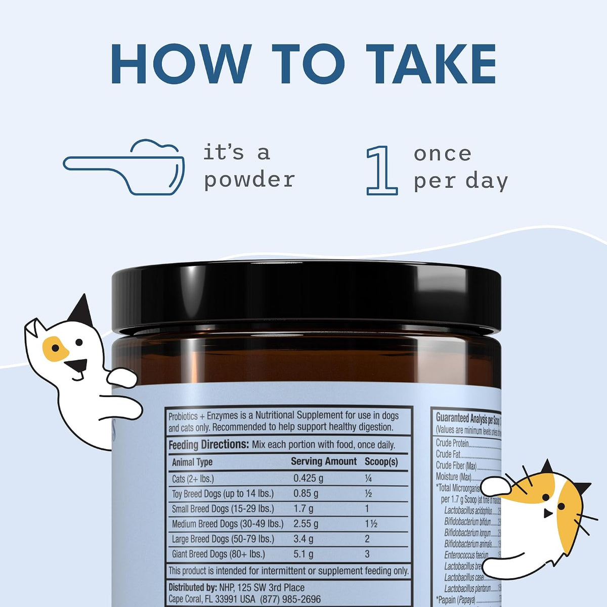 Bark & Whiskers Probiotics + Enzymes for Dogs & Cats - 60 Scoops - görsel 6