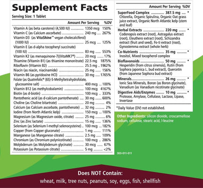 Pure Essence One n Only Whole Food Multivitamin - 30 Tablets