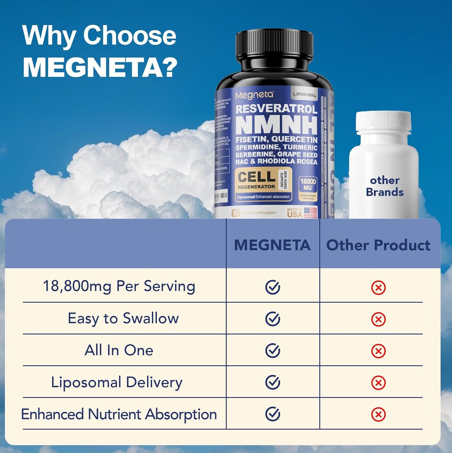 MEGNETA All in One NMNH Supplements - görsel 5