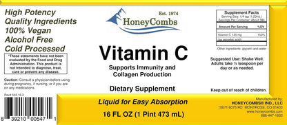 Vitamin C Liquid Drops – Alcohol-Free, Vegan, Non-GMO (473 ml)