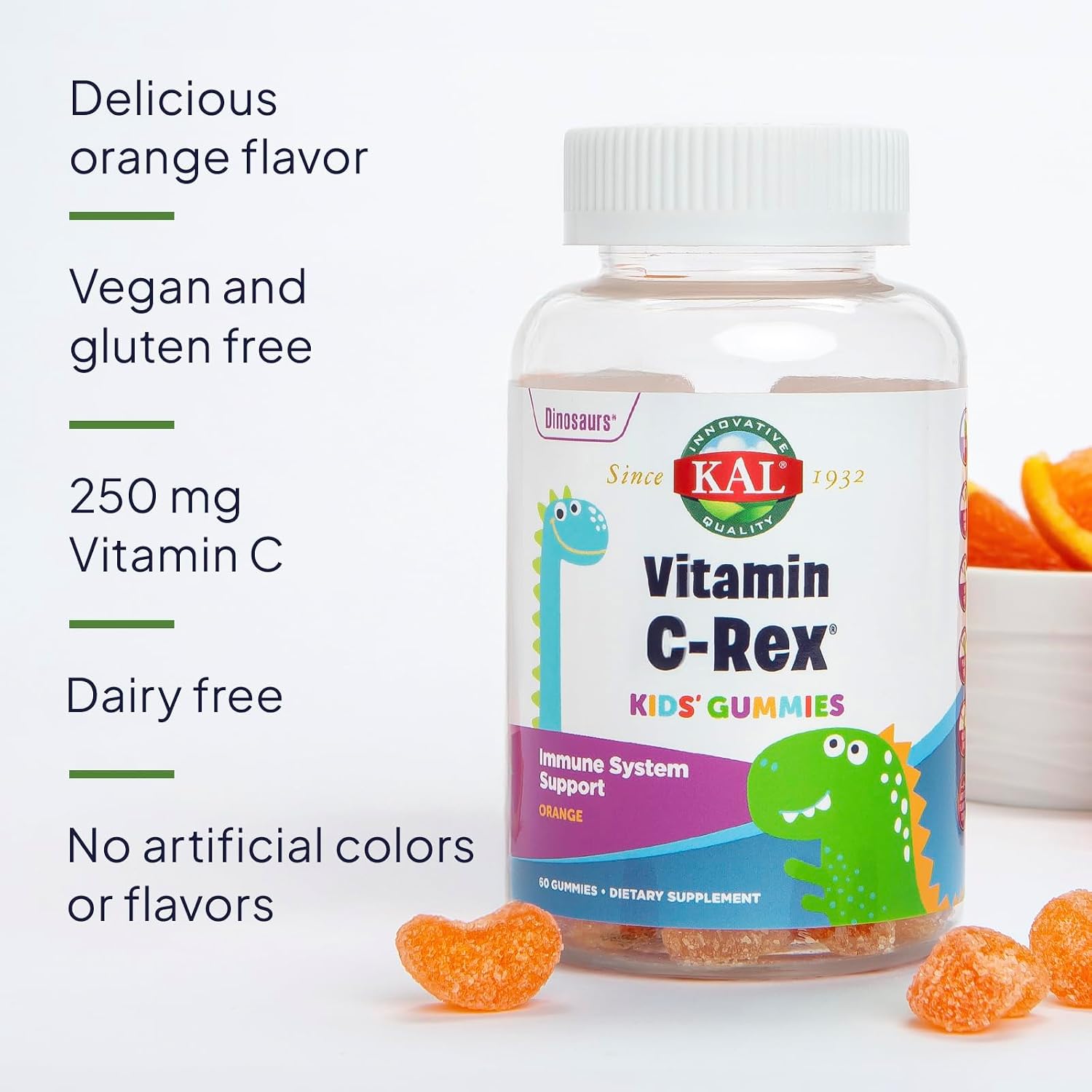 Kal Vitamin C-Rex Kids Gummies - 60 Count - görsel 4