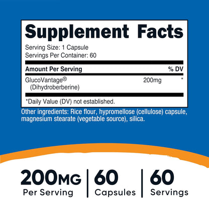 Nutricost Dihydroberberine Capsules (200mg, 60 Count)