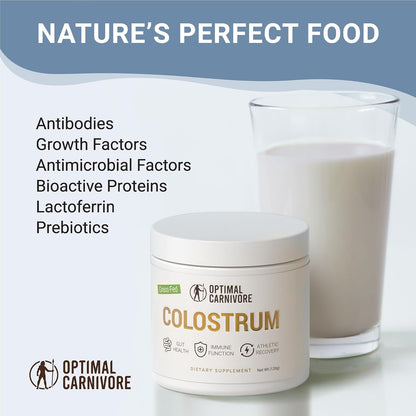 Optimal Carnivore Grass Fed Colostrum Powder – Unflavoured, 120g