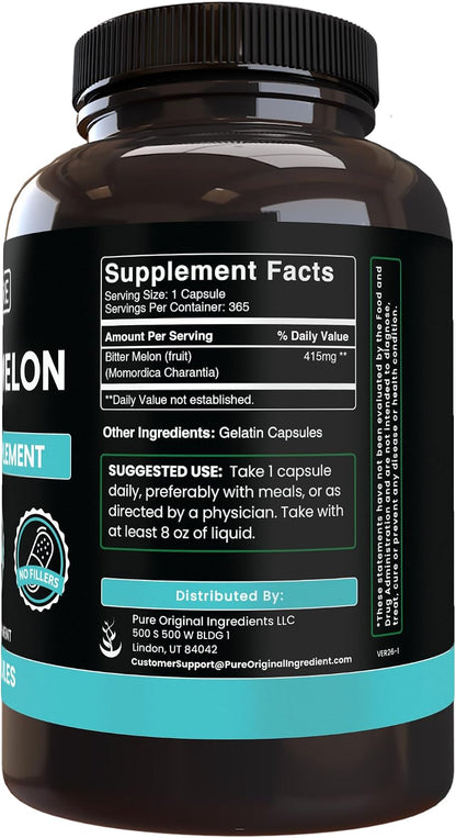 PURE ORIGINAL INGREDIENTS Bitter Melon (365 – Lab Verified: Independent testing confirms purity and potency. – Image 3