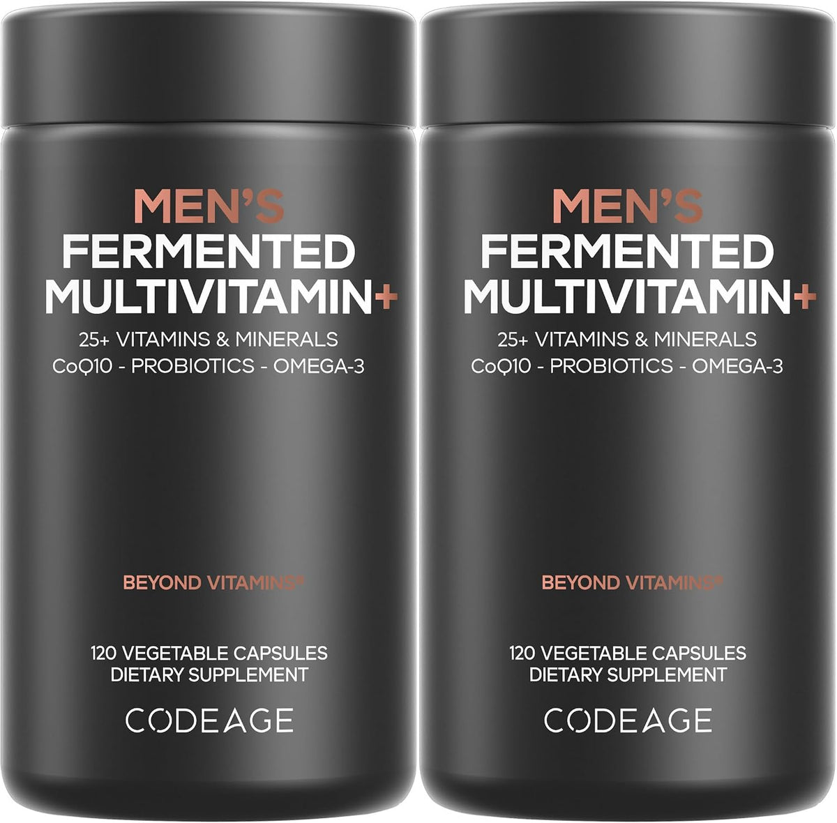 Codeage Men’s Daily Multivitamin – Vegan, Fermented, Wholefoods Blend (2 Pack) - görsel 1